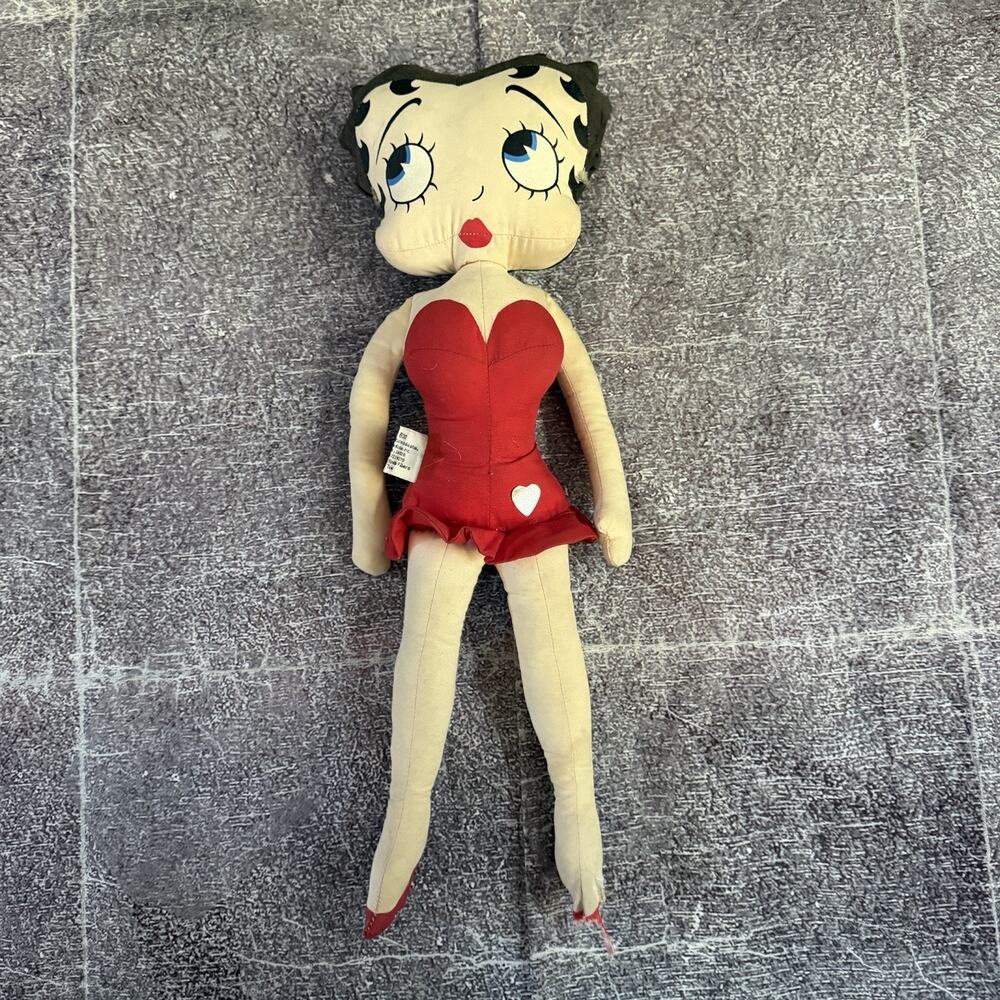 Vintage 80's 1983 King Features Betty Boop 17" Red Dress Collectible Plush Doll